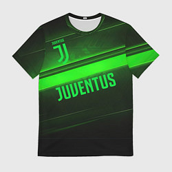 Футболка мужская Juventus green line, цвет: 3D-принт