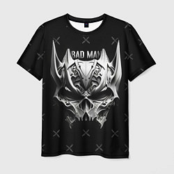 Футболка мужская Badman маска черепа, цвет: 3D-принт