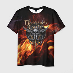 Футболка мужская Baldurs Gate 3 fire, цвет: 3D-принт