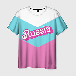 Футболка мужская Russia - barbie style, цвет: 3D-принт