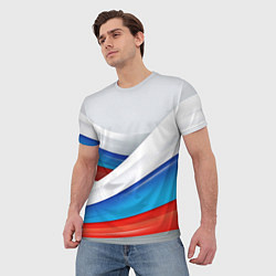 Футболка мужская Российские флаги, цвет: 3D-принт — фото 2