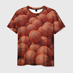 Футболка мужская Узор с баскетбольными мячами, цвет: 3D-принт