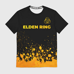 Футболка мужская Elden Ring - gold gradient: символ сверху, цвет: 3D-принт