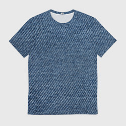 Футболка мужская Текстура джинсы, цвет: 3D-принт