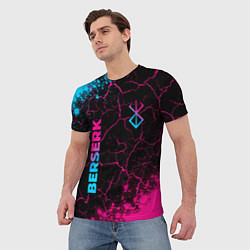 Футболка мужская Berserk - neon gradient: надпись, символ, цвет: 3D-принт — фото 2