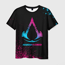 Футболка мужская Assassins Creed - neon gradient, цвет: 3D-принт