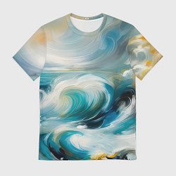 Футболка мужская Штормовые волны океана, цвет: 3D-принт
