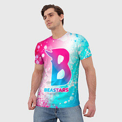 Футболка мужская Beastars neon gradient style, цвет: 3D-принт — фото 2