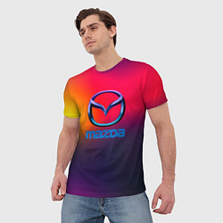 Футболка мужская Mazda gradient, цвет: 3D-принт — фото 2