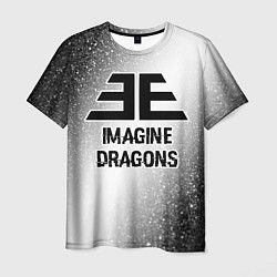 Футболка мужская Imagine Dragons glitch на светлом фоне, цвет: 3D-принт