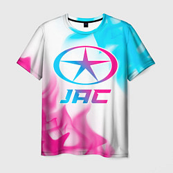 Футболка мужская JAC neon gradient style, цвет: 3D-принт