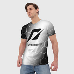 Футболка мужская Need for Speed glitch на светлом фоне, цвет: 3D-принт — фото 2