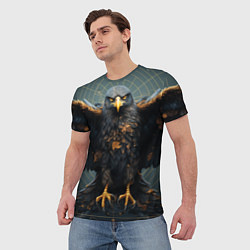Футболка мужская Орёл с расправленными крыльями, цвет: 3D-принт — фото 2