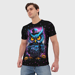 Футболка мужская Magic owl, цвет: 3D-принт — фото 2