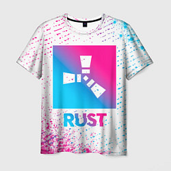 Футболка мужская Rust neon gradient style, цвет: 3D-принт