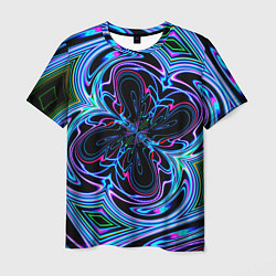 Футболка мужская Абстракция neon, цвет: 3D-принт