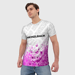Футболка мужская Nickelback rock legends посередине, цвет: 3D-принт — фото 2