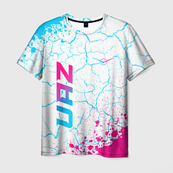 Футболка мужская UAZ neon gradient style вертикально, цвет: 3D-принт