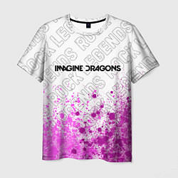 Футболка мужская Imagine Dragons rock legends посередине, цвет: 3D-принт