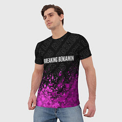 Футболка мужская Breaking Benjamin rock legends посередине, цвет: 3D-принт — фото 2