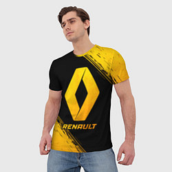 Футболка мужская Renault - gold gradient, цвет: 3D-принт — фото 2