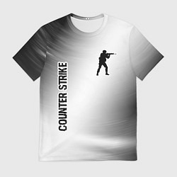 Футболка мужская Counter Strike glitch на светлом фоне вертикально, цвет: 3D-принт