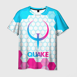 Футболка мужская Quake neon gradient style, цвет: 3D-принт