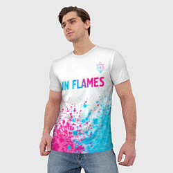 Футболка мужская In Flames neon gradient style посередине, цвет: 3D-принт — фото 2
