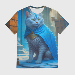 Футболка мужская Снежный кот, цвет: 3D-принт