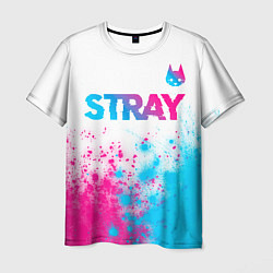 Футболка мужская Stray neon gradient style посередине, цвет: 3D-принт