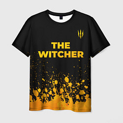 Футболка мужская The Witcher - gold gradient посередине, цвет: 3D-принт