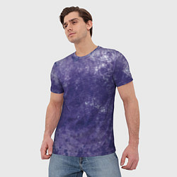 Футболка мужская Абстракция - violet color background, цвет: 3D-принт — фото 2