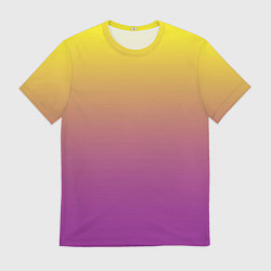 Футболка мужская Желто-фиолетовый градиент, цвет: 3D-принт