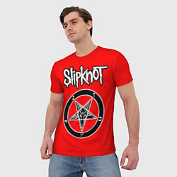 Футболка мужская Slipknot пентаграмма, цвет: 3D-принт — фото 2