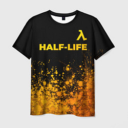 Футболка мужская Half-Life - gold gradient посередине, цвет: 3D-принт