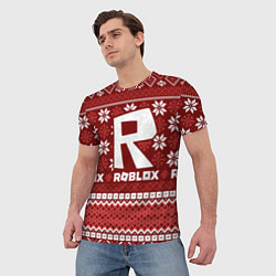 Футболка мужская Roblox christmas sweater, цвет: 3D-принт — фото 2