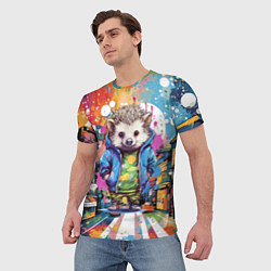 Футболка мужская Городской ёжик, цвет: 3D-принт — фото 2