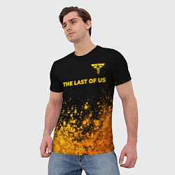 Футболка мужская The Last Of Us - gold gradient посередине, цвет: 3D-принт — фото 2