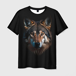 Футболка мужская Серый хищник волк, цвет: 3D-принт