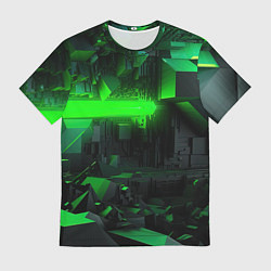 Мужская футболка Симметрия зеленых теней