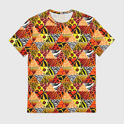 Мужская футболка Лоскутные треугольники