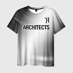 Футболка мужская Architects glitch на светлом фоне посередине, цвет: 3D-принт