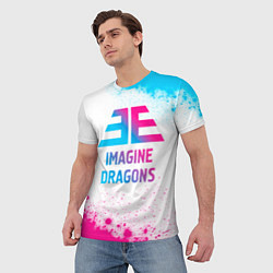 Футболка мужская Imagine Dragons neon gradient style, цвет: 3D-принт — фото 2