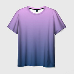 Футболка мужская Рассвет розовый и синий градиент 3d, цвет: 3D-принт