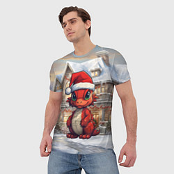 Футболка мужская Красный маленький дракон 2024, цвет: 3D-принт — фото 2