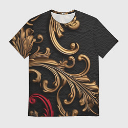 Мужская футболка Золотые абстрактные узоры