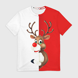 Футболка мужская Christmas deer art, цвет: 3D-принт