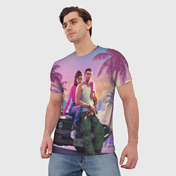Футболка мужская Jason & Lucia - GTA 6 official art, цвет: 3D-принт — фото 2