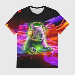 Футболка мужская Capybara is an avid gamer, цвет: 3D-принт