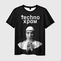Футболка мужская Techno храм монашка в молитве, цвет: 3D-принт